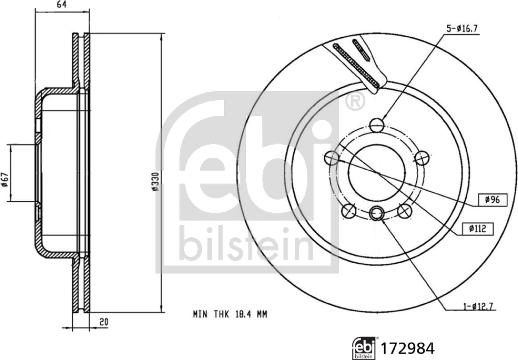 Febi Bilstein 172984 - Disc frana www.parts5.com