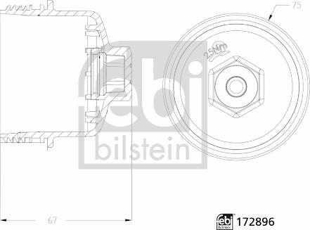 Febi Bilstein 172896 - Cap, oil filter housing parts5.com