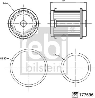 Febi Bilstein 177696 - Hydraulic Filter, automatic transmission www.parts5.com