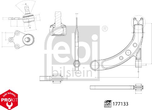 Febi Bilstein 177133 - Track Control Arm www.parts5.com