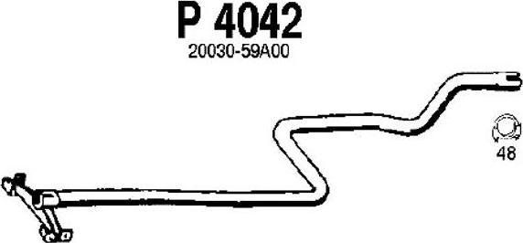 Fenno P4042 - Exhaust Pipe www.parts5.com