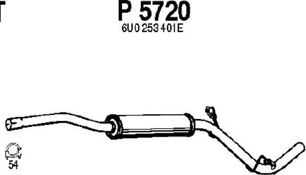 Fenno P5720 - Middle Silencer www.parts5.com