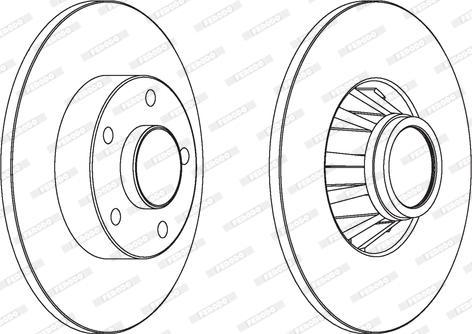 Ferodo DDF1498C-1 - Тормозной диск www.parts5.com