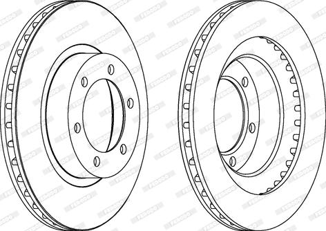 Ferodo DDF1594C - Brzdový kotúč www.parts5.com