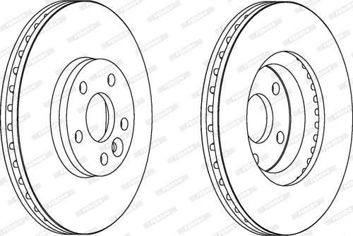 Ferodo DDF1567C - Brzdový kotouč www.parts5.com