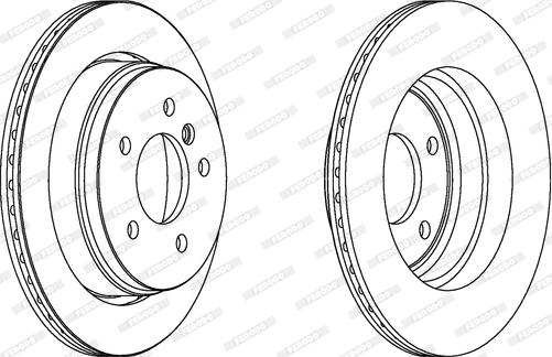 Ferodo DDF158-1 - Тормозной диск www.parts5.com