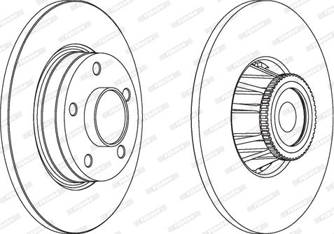 Ferodo DDF1623-1 - Тормозной диск www.parts5.com