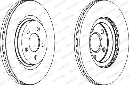 Ferodo DDF1153 - Тормозной диск www.parts5.com