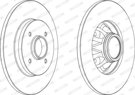 Ferodo DDF1791C-1 - Brzdový kotúč www.parts5.com