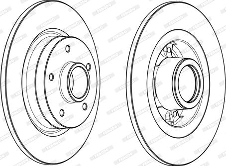 Ferodo DDF1731-1 - Тормозной диск www.parts5.com