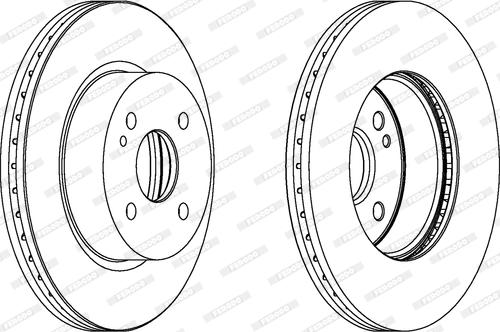 Ferodo DDF1738C - Brzdový kotouč www.parts5.com