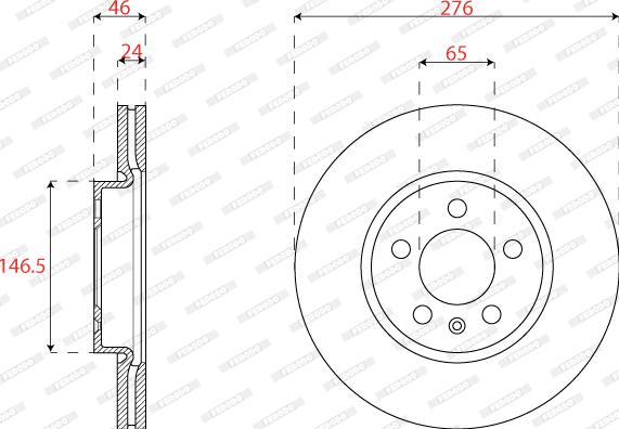 Ferodo DDF2664C - Disc frana www.parts5.com