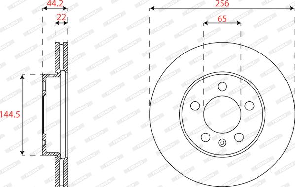 Ferodo DDF2663C - Brake Disc www.parts5.com