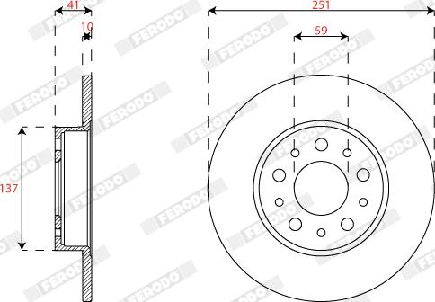 Ferodo DDF2777C - Тормозной диск www.parts5.com