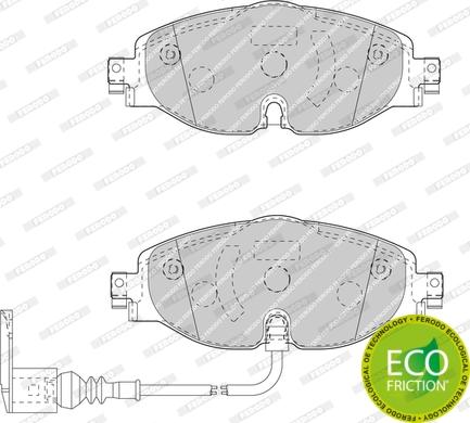 Ferodo FDB4433 - Komplet kočnih obloga, disk kočnica www.parts5.com