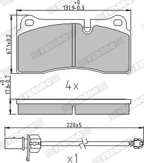 Ferodo FDB4195 - Brake Pad Set, disc brake www.parts5.com