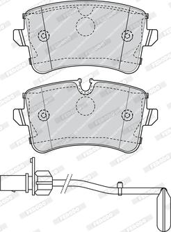 Ferodo FDB4393 - Piduriklotsi komplekt,ketaspidur www.parts5.com