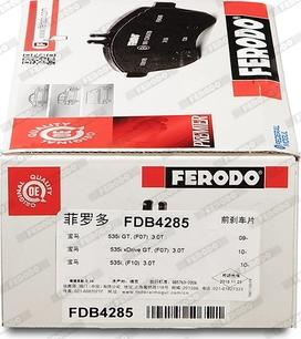 Ferodo FDB4285 - Set placute frana,frana disc www.parts5.com