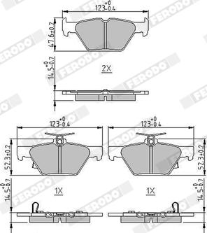 Ferodo FDB5244 - Set placute frana,frana disc www.parts5.com