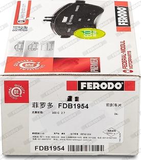 Ferodo FDB1954 - Brake Pad Set, disc brake www.parts5.com