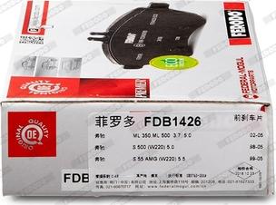 Ferodo FDB1426 - Brake Pad Set, disc brake www.parts5.com