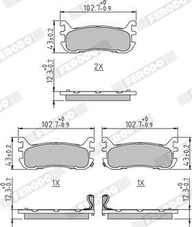 Ferodo FDB1012 - Brake Pad Set, disc brake www.parts5.com