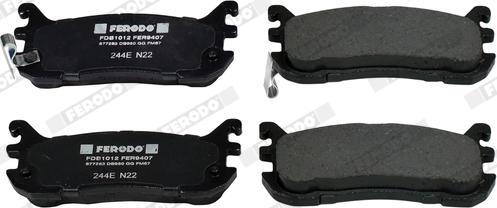 Ferodo FDB1012 - Brake Pad Set, disc brake www.parts5.com