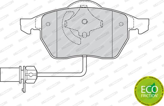 Ferodo FDB1323 - Σετ τακάκια, δισκόφρενα www.parts5.com