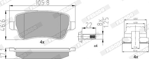 Ferodo FDB1797 - Set placute frana,frana disc www.parts5.com