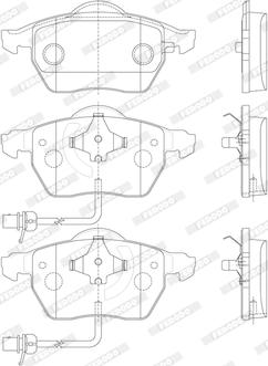 Ferodo FDB1717 - Komplet kočnih obloga, disk kočnica www.parts5.com