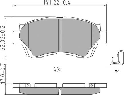 Ferodo FDB868 - Fékbetétkészlet, tárcsafék www.parts5.com