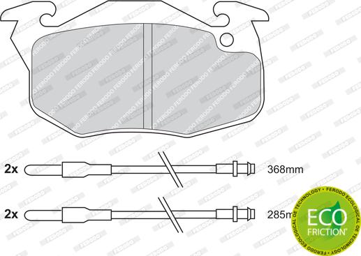 Ferodo FDB719 - Комплект спирачно феродо, дискови спирачки www.parts5.com