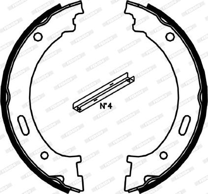 Ferodo FSB4058 - Brake Shoe Set, parking brake www.parts5.com