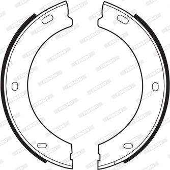 Ferodo FSB425 - Brake Shoe Set, parking brake www.parts5.com