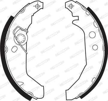 Ferodo FSB265 - Set saboti frana www.parts5.com