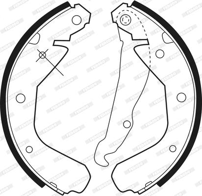 Ferodo FSB216 - Set saboti frana www.parts5.com