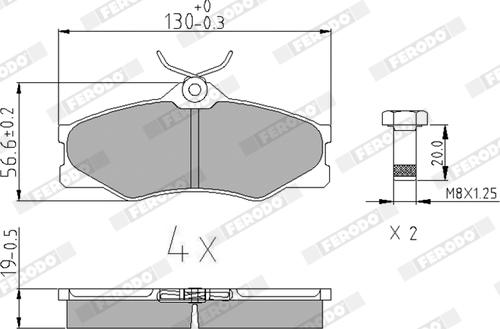 Ferodo FVR517 - Brake Pad Set, disc brake parts5.com