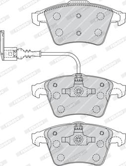 Ferodo FVR1643 - Sada brzdových destiček, kotoučová brzda www.parts5.com