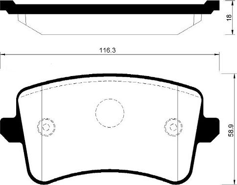 VW 8K0698451M - Sada brzdových destiček, kotoučová brzda www.parts5.com