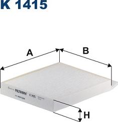 Filtron K1415 - Filtr, vzduch v interiéru www.parts5.com