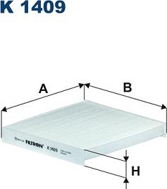 Filtron K 1409 - Filter, Innenraumluft www.parts5.com