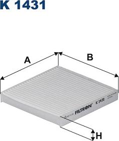 Filtron K 1431 - Filter, interior air www.parts5.com