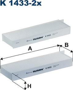 Filtron K 1433-2x - Filter, interior air www.parts5.com