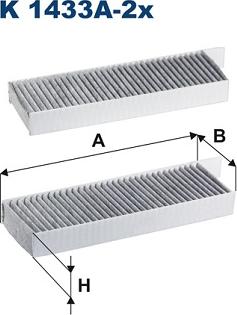 Filtron K 1433A-2x - Filter, interior air www.parts5.com