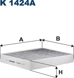 Filtron K 1424A - Filtru, aer habitaclu www.parts5.com