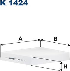 Filtron K 1424 - Filtru, aer habitaclu www.parts5.com