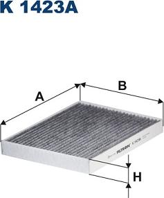 Filtron K 1423A - Filtru, aer habitaclu www.parts5.com