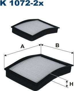 Filtron K1072-2x - Filtru, aer habitaclu www.parts5.com