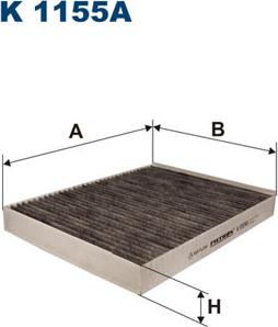 Filtron K1155A - Szűrő, utastér levegő parts5.com