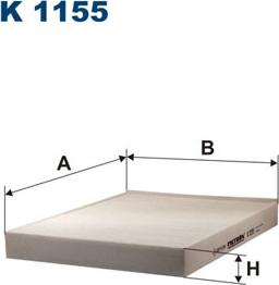 Filtron K1155 - Filtar, zrak unutarnjeg prostora www.parts5.com